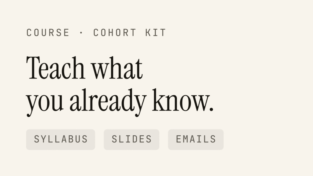 cohort — course launch kit